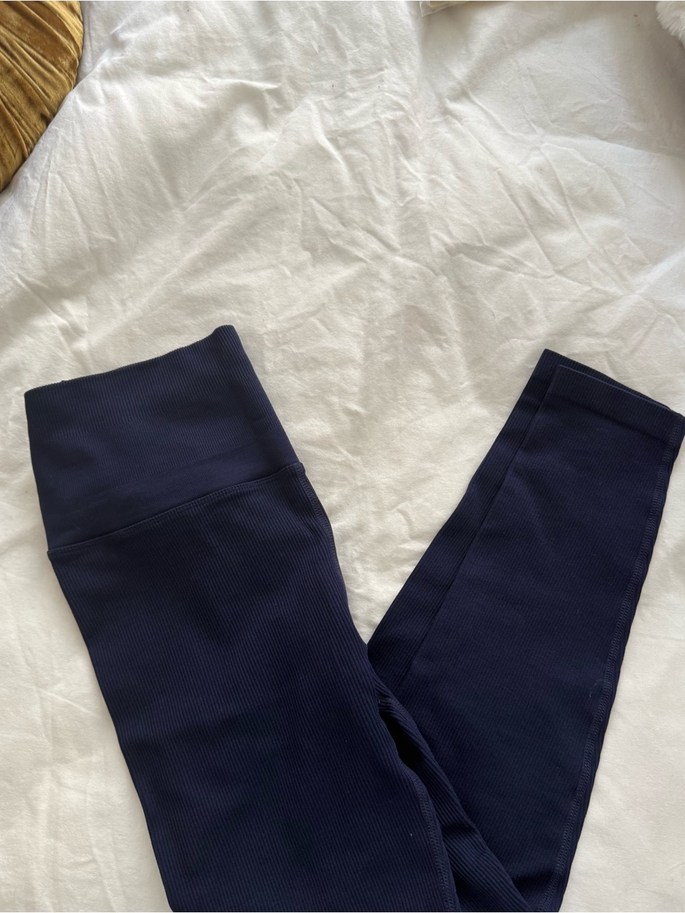 Spiritual gangster Navy Ribbed Leggings